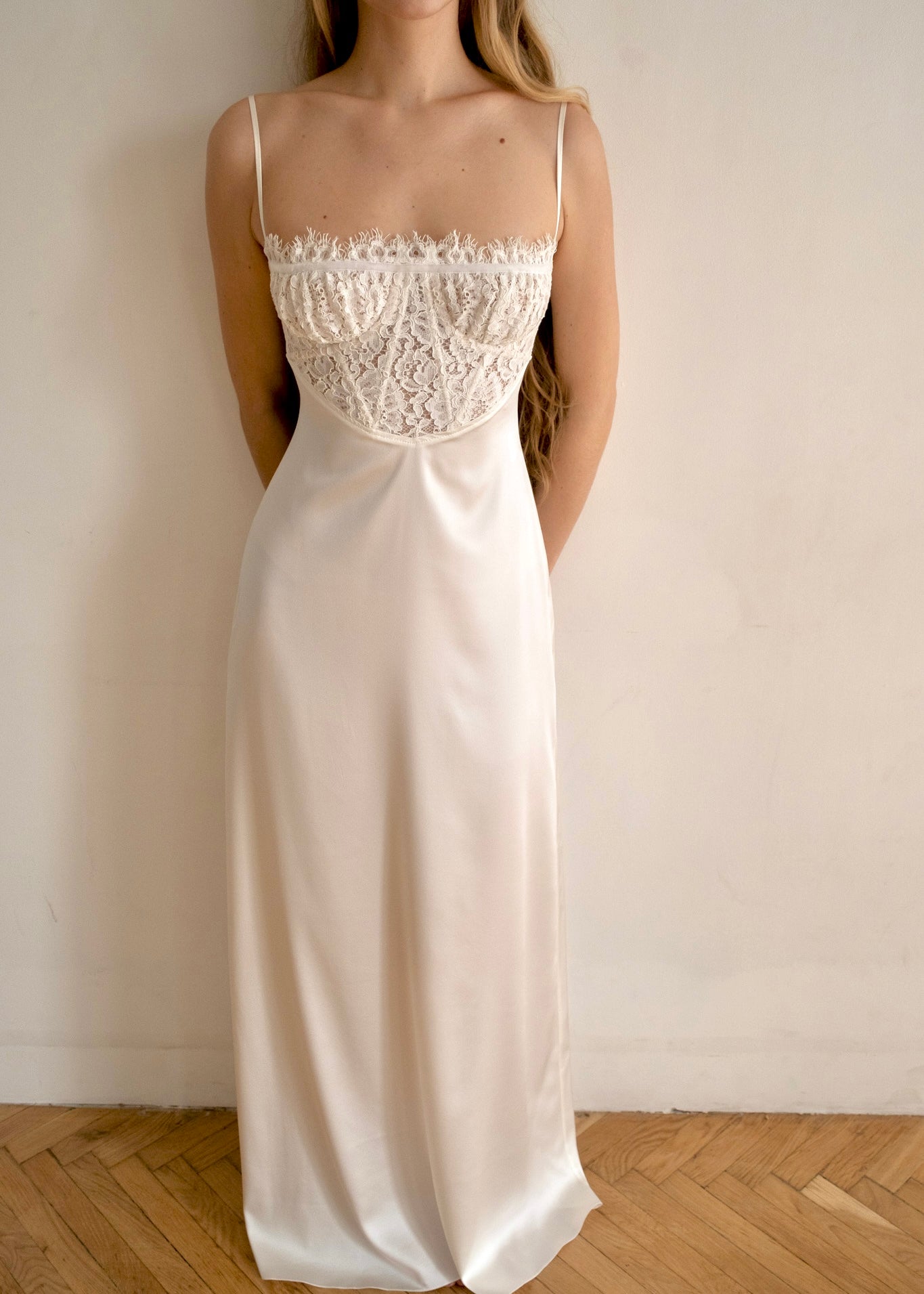 LEELA WHITE SILK DRESS