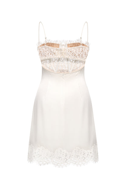 VITALIIA WHITE SILK DRESS