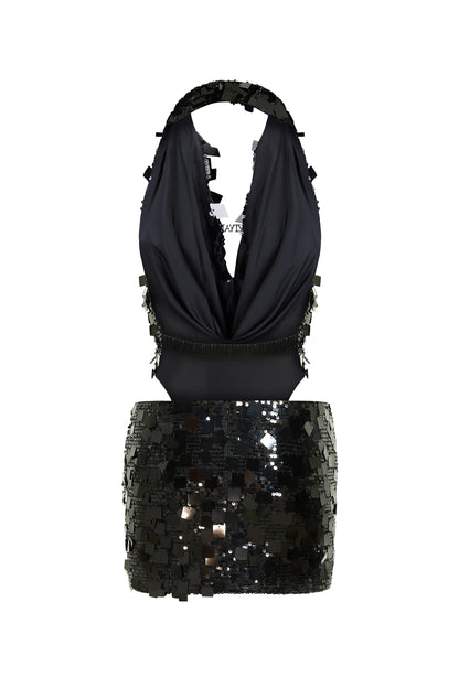 SEQUIN DRESS BLACK