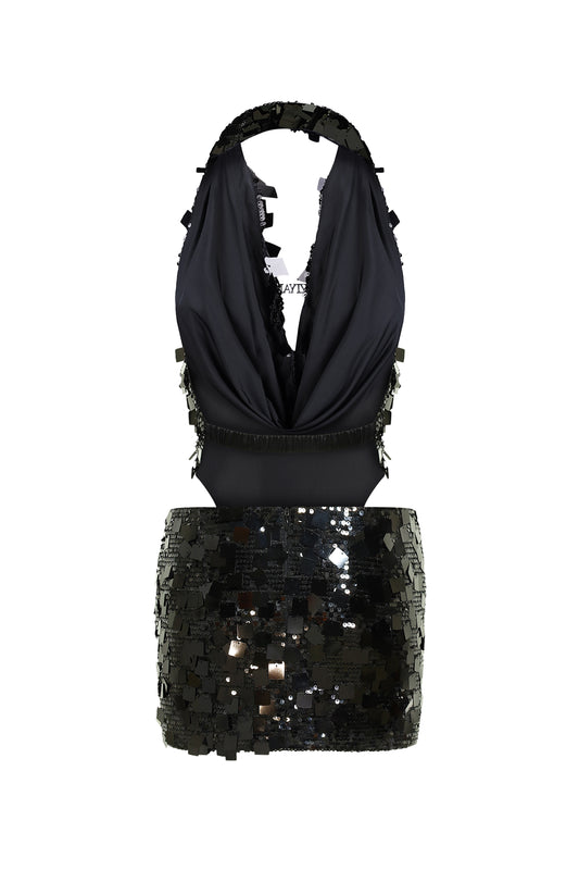 SEQUIN DRESS BLACK