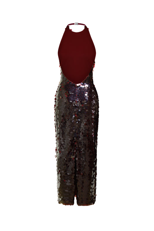 SIREN BURGUNDI DRESS