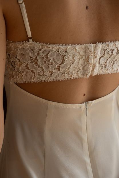 VITALIIA WHITE SILK DRESS