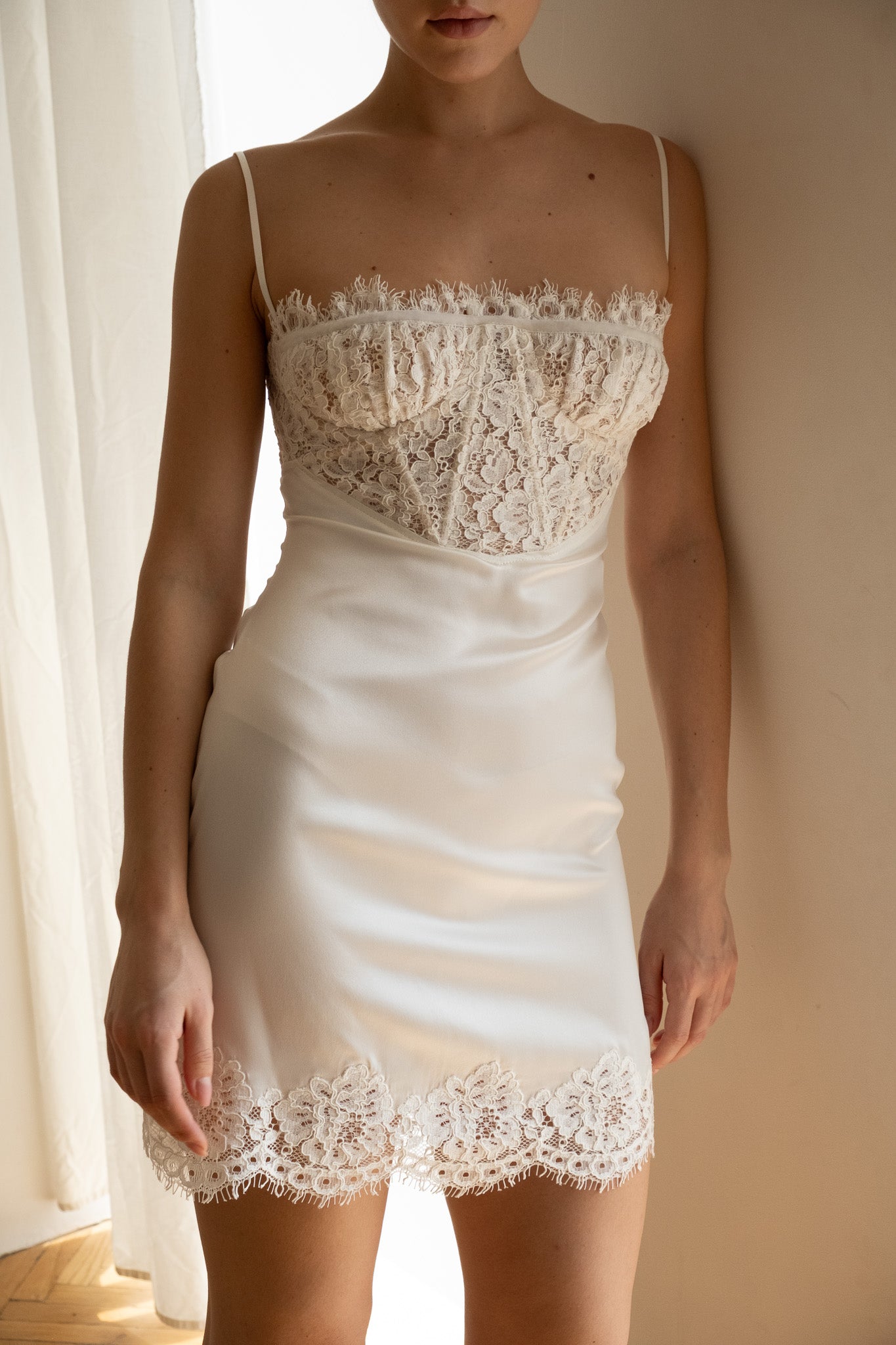 VITALIIA WHITE SILK DRESS